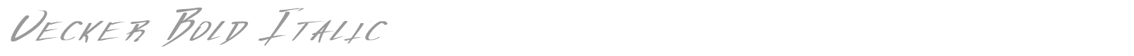 Vecker Bold Italic font preview